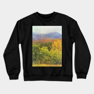 Autumnal Trees and Misty Mountains Crewneck Sweatshirt